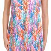Guy Harvey Womens Active Coral Print Sleeveless Dress