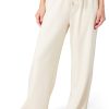 Bunulu Womens Scuba Wide Leg Drawstring Pants