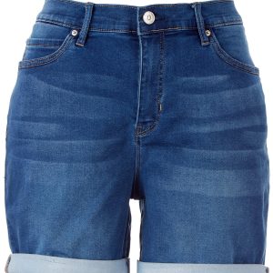 Nicole Miller Womens SoHo High Rise Roll Shorts