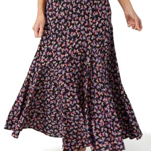 Lola P Womens Ditsy Floral Maxi Skirt