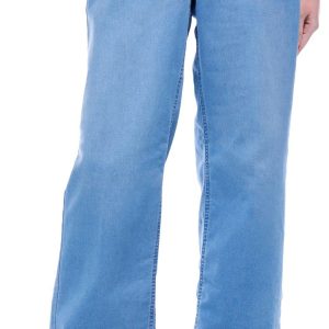 D. Jeans Womens Knit Denim Wide Leg Drawstring Jeans