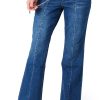 Nicole Miller Womens High Rise Front Seam Flare Jeans
