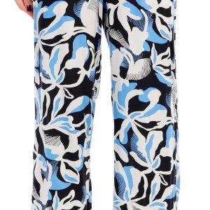 Bunulu Womens Print Wide Leg Pull On Pants