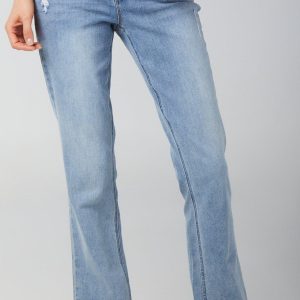 Democracy Womens Distressed Boot Cut Vintage Jeans