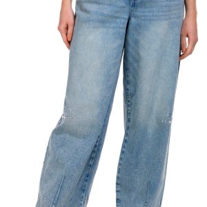 Democracy Womens Ab-Solution Skyrise Barrel Leg Jeans