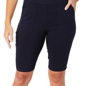 89th & Madison Women's 11 in Tab Waist Bermuda Shorts