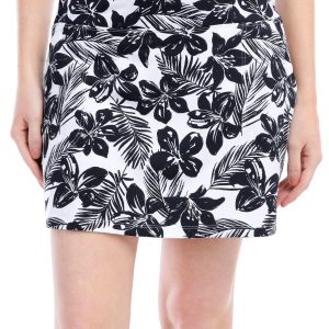 Teez-Her Womens Active Palm Hibiscus Skort