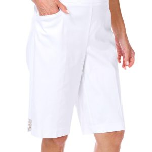 Coral Bay Women's 12 In Solid Gold Bar Bermuda Shorts