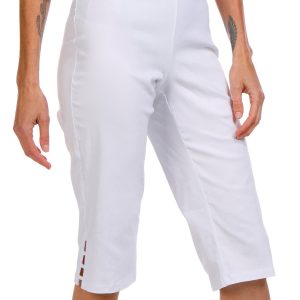 89th & Madison Womens 21 in Pull On Ladder Hem Capris