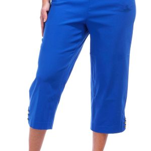 Coral Bay Womens 21 in Gold Bead Accent Capris