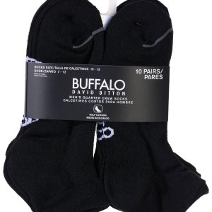 Buffalo Mens 10-Pr. Quarter Crew Socks