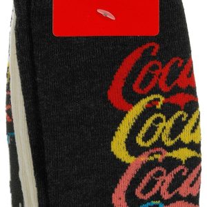 Coca Cola Mens 2 Pk Print Crew Socks