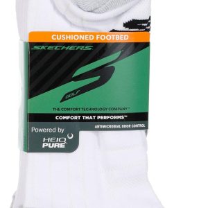 Sketchers Golf Mens 3-pk. 1/2 Terry Quarter Cut Crew Socks