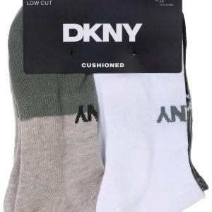 DKNY Mens 6 Pk Terry Low-Cut Socks