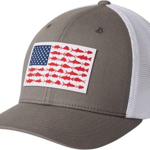 Columbia Mens PFG Mesh Fish Flag Flexfit Hat