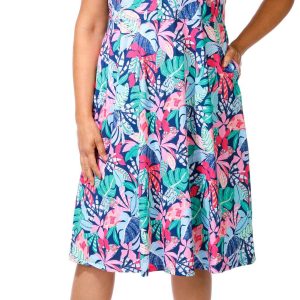 Reel Legends Plus Active Floral Tank Dress