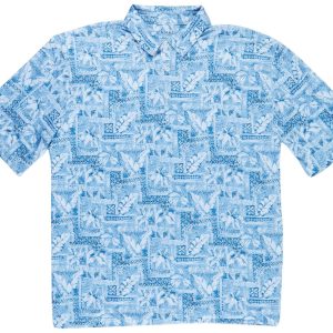 Campia Big Men's Short Sleeve Palm Box Polo Shirt