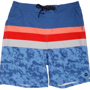 Eddie Bauer Mens E-Board Stripe Print Volley Shorts