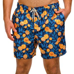 Laguna Men's Citrus Floral Swim Trunck - Orange