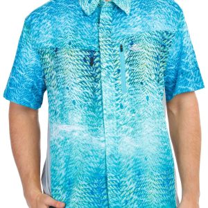 Loco Skailz Mens Print Performance Fishing Short Sleeve Top
