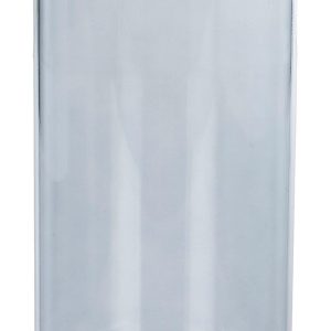 Home Essentials 91 Oz Blue Glass Bamboo Top Canister