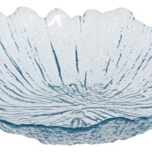Zodax 6.5 in Icy Sapphire Glass Serving Bowl