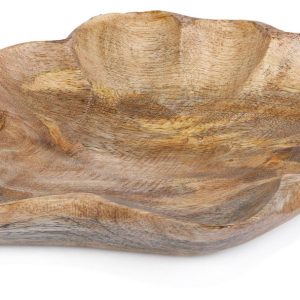 Creative Coop 12x9 Carved Mango Wood Serving Bowl