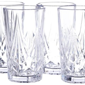 Mikasa Set of 4 14.5 oz Crystal Highball Glasses