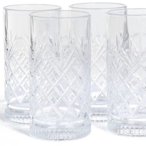 Gibson Home 4 Pc Diamond Tumbler Set