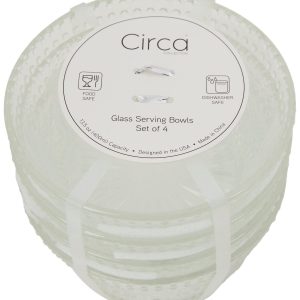 Home Essentials Circa 4 pk Glass Serving Bowls Set