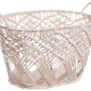 Baum Macrame Oval Cotton Rope Storage Bin