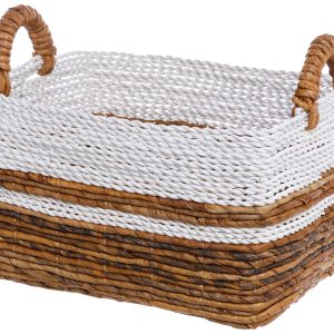 Baum Dark Banana Raffia Rope Storage Basket