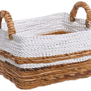 Baum Dark Banana Raffia Rope Storage Basket