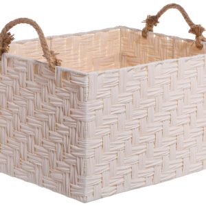 Nautica Rectanular Herringbone Weave Storage Basket