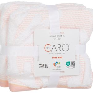 Caro Home 4 Pk Ultra Soft Washcloths