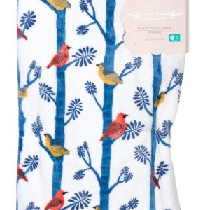 60x70 Nautical Bird Plush Throw Blanket