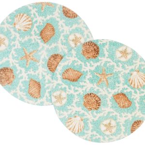 Homewear 2-pk. Shell Sand Dollar Round Placemat Set