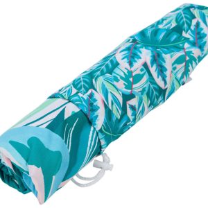 Caro Home Palm Jungle/Stripe Dot Reverse Stripe Beach Towel