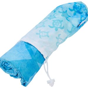 Caro Home Turtle Swim Geo & Wave Beach Towel Blanket