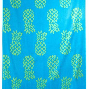 St Tropez Sands 36x70 Jacquard Velour Pineapple Beach Towel