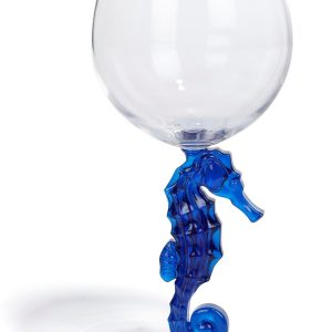 Coastal Home 17 oz Seahorse Stem Wine Glass