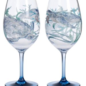 Coastal Home 2 Pk Grand Cayman Stemmed Wine Glasses