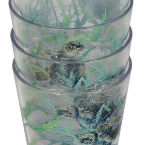 Coastal Home 4 Pk Grand Cayman Double Old Fashion Cups
