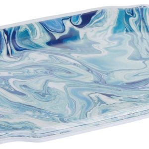 Coastal Home 19 in Marble Melamine Serving Platter