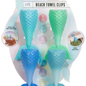 Core Home 4 Pk Mermaid Towel Clips