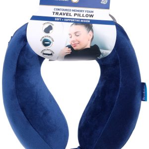 Brookstone Contoured Memory Foam Travel Pillow