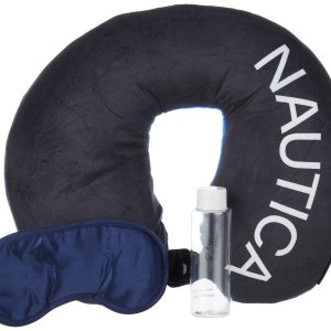 Nautica 3 Pc Memory Foam Travel Pillow Gift Set