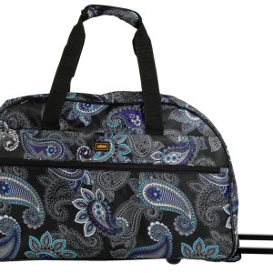 Lucas 22 in Wheeled Weekender Printed Duffel Bag