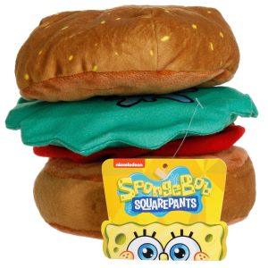 Nickolodean Spogebob Krabby Patty Squeaker Dog Toy