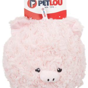 Petlou 10 in. Pink Pig Dog Toy